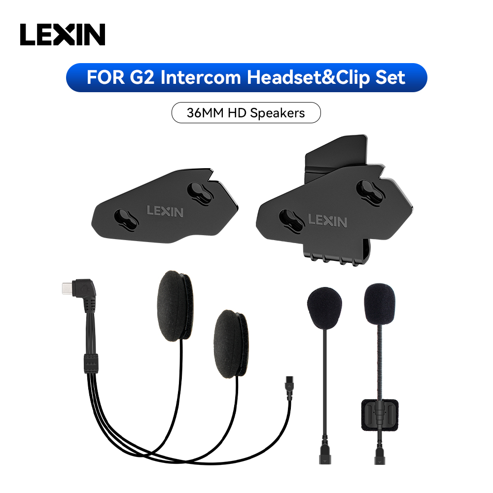 Full Face Motorcycle Helmet With Bluetooth - LEXIN-G2 moto Interphone casque et Clip