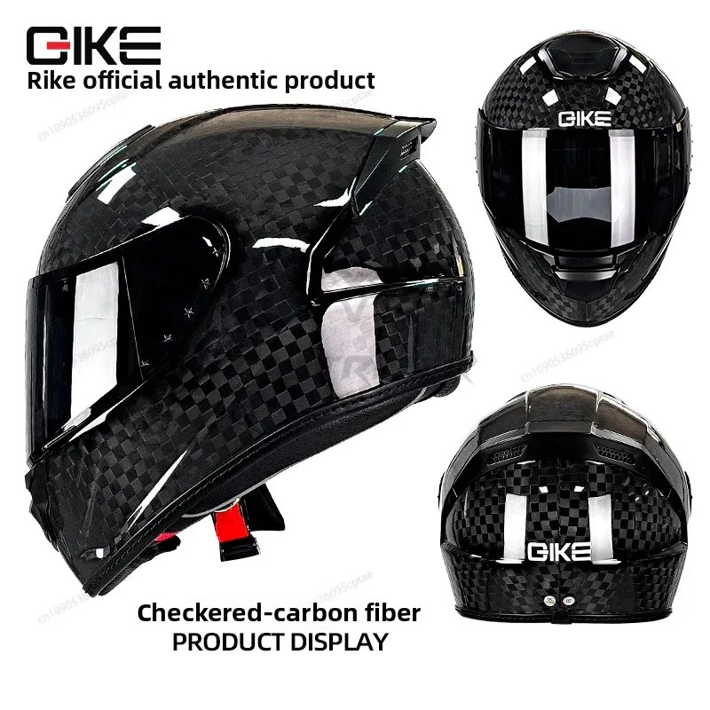 Carbon Fiber Lightweight Motorcycle Helmet - QIKE casque de Moto en Fiber