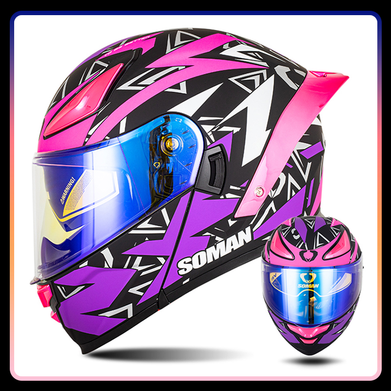 Casque de moto intégral approu - Modular Flip Up Motorcycle Helmet Dot Approved avis et prix