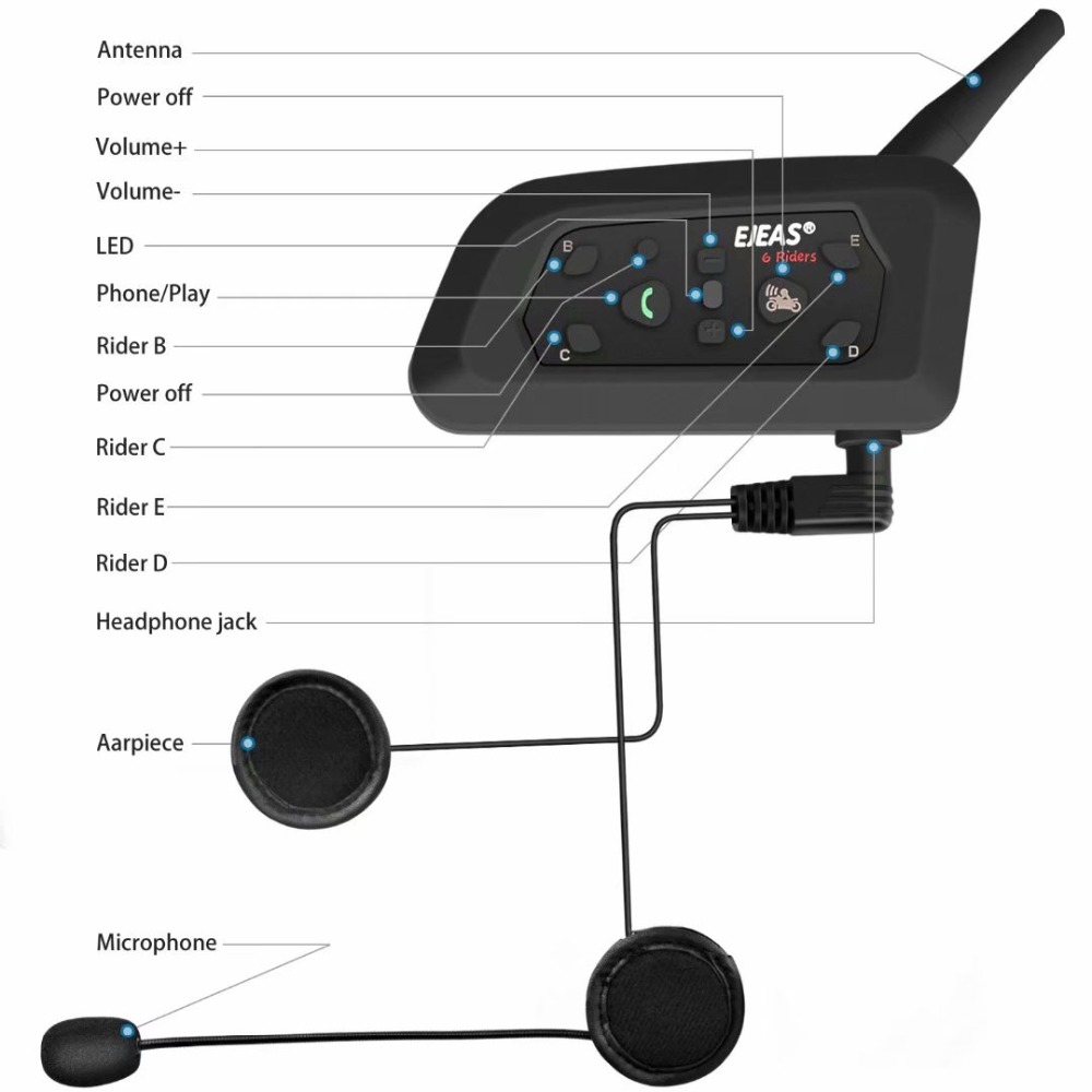 Accessoires de microphone pour - Universal Motorcycle Helmet Intercom Headset avis et prix