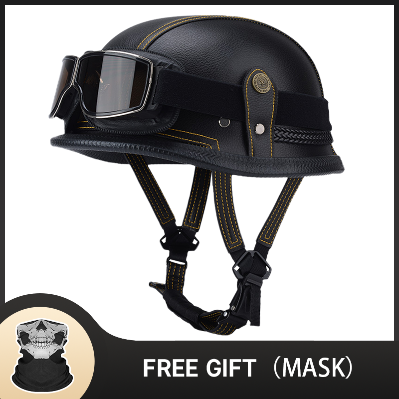 Casque de moto demi-casque all - Vintage Open Face Retro Helmet avis et prix