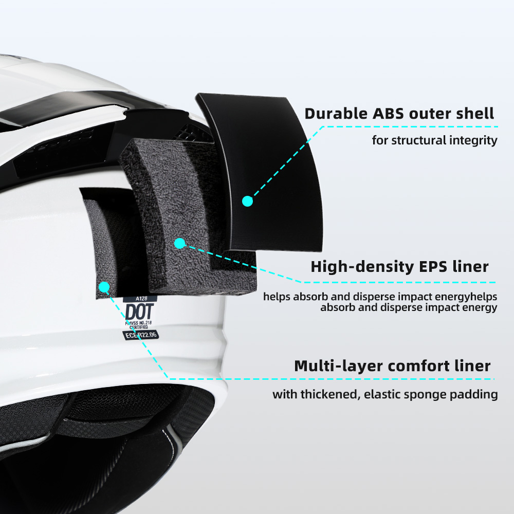 Casque de moto modulaire à vis - Modular Flip Up Motorcycle Helmet Dot Approved avis et prix