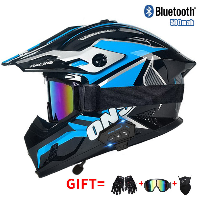 Casque de moto tout-terrain av - Full Face Motorcycle Helmet With Bluetooth avis et prix