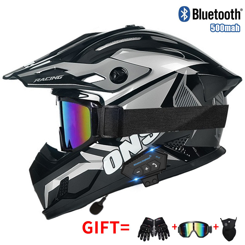 Casque de moto tout-terrain av - Full Face Motorcycle Helmet With Bluetooth avis et prix