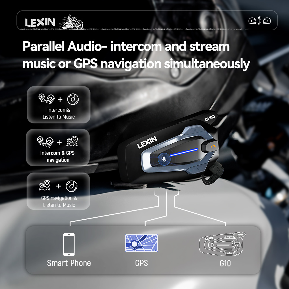 NEW-LEXIN G10 Intercom pour Ca - Full Face Motorcycle Helmet With Bluetooth avis et prix